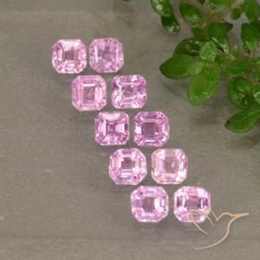 1.49 ct natürliche Sehr helles Royal Purple Pink Saphir-Edelsteine, Oktagonschliff, VS