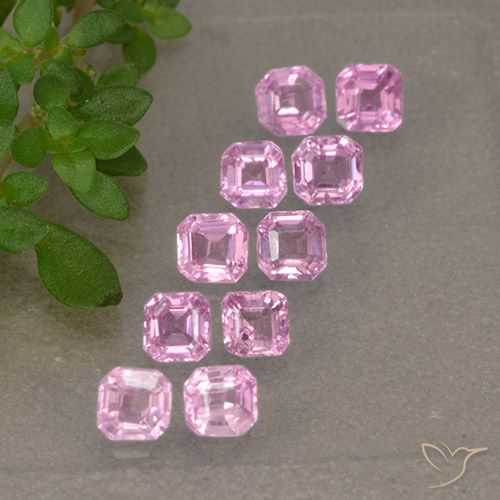 1.42ctw Natürlicher Sehr helles Royal Purple Pink Saphir, Smaragdschliff, VS