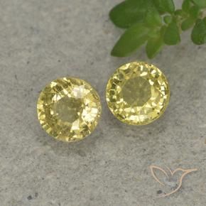 0.88 ct natürliche hellgelb Saphir-Edelsteine, Runden, VVS-VS