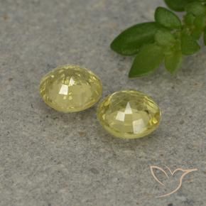 0.89 ct natürliche hellgelb Saphir-Edelsteine, Runden, VVS-VS