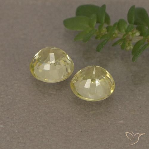 0.97 ct natürliche Medium Light-Yellow Saphir-Edelsteine, Runden, VVS-VS