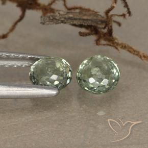 1.21 ct natürliche Helles Waldgrün Saphir-Edelsteine, Runden, VS