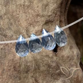 1.31 ct natürliche hellblau Saphir-Edelsteine, Briolette, VS