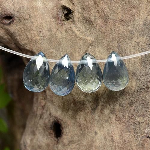 2.90 ct natürliche Pastellblau Saphir-Edelsteine, Briolette, VS