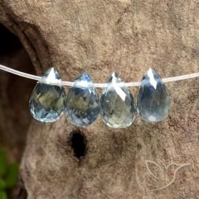 1.98 ct natürliche hellblau Saphir-Edelsteine, Briolette, VS