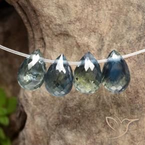 2.90 ct natürliche Mehrfarbig Saphir-Edelsteine, Briolette, VS
