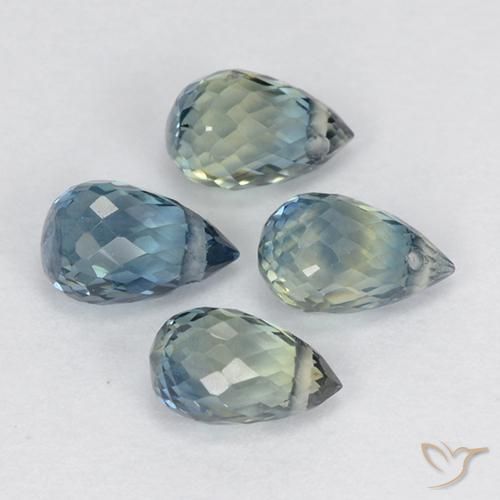 2.02 ct natürliche Mehrfarbig Saphir-Edelsteine, Briolette, VS