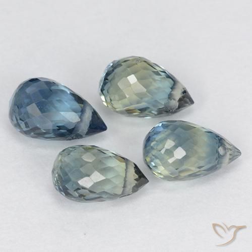 2.02 ct natürliche Mehrfarbig Saphir-Edelsteine, Briolette, VS