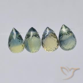 2.54 ct natürliche Mehrfarbig Saphir-Edelsteine, Briolette, VS