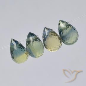 2.54 ct natürliche Mehrfarbig Saphir-Edelsteine, Briolette, VS