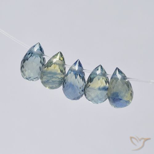 1.88ctw Natürlicher Pastellblau Saphir, Briolette, VS