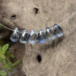 2.86 ct natürliche hellblau Saphir-Edelsteine, Briolette, VS