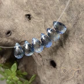 2.86 ct natürliche hellblau Saphir-Edelsteine, Briolette, VS