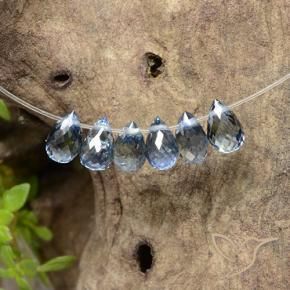 2.46 ct natürliche hellblau Saphir-Edelsteine, Briolette, VS