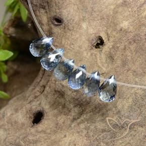 2.46 ct natürliche hellblau Saphir-Edelsteine, Briolette, VS