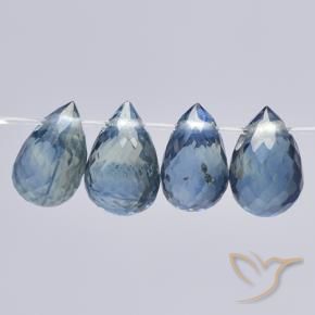 2,34 ct natürliche blauer Saphir-Edelsteine, Briolette, VS
