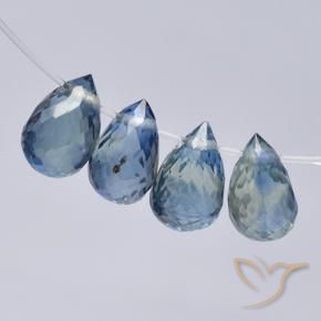 2,34 ct natürliche blauer Saphir-Edelsteine, Briolette, VS