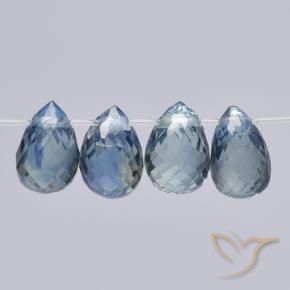 2.50 ct natürliche Pastellblau Saphir-Edelsteine, Briolette, VS
