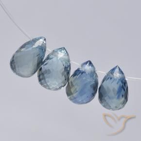 2.50 ct natürliche Pastellblau Saphir-Edelsteine, Briolette, VS