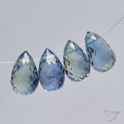 2.24ctw Natürlicher Pastellblau Saphir, Briolette, VS
