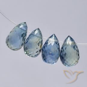 2.24 ct natürliche Pastellblau Saphir-Edelsteine, Briolette, VS
