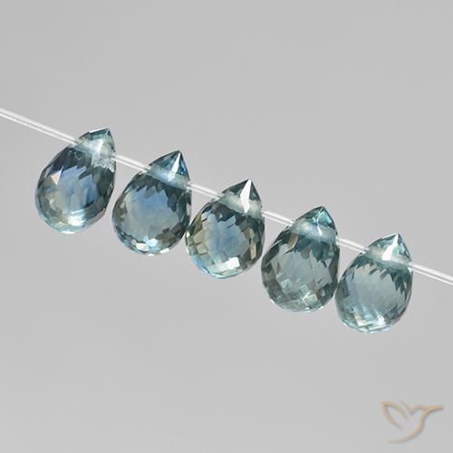 2.33 ct natürliche Blaugrüner Ton Saphir-Edelsteine, Briolette, VS
