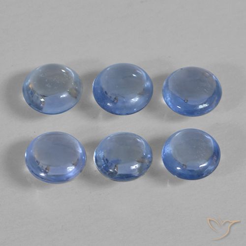 1.00ctw Natürlicher Baby blau Saphir, Runden, Transparent