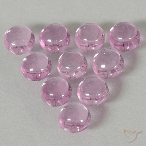 2.06ctw Natürlicher Sehr helles Rosa Saphir, Runden, Transparent