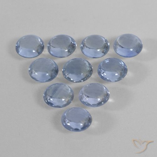 2.23ctw Natürlicher hellblau Saphir, Runden, Transparent
