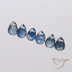 1.53 ct natürliche Navy blau Saphir-Edelsteine, Briolette, VS