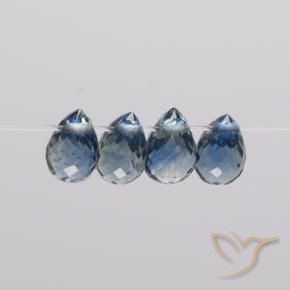 1.74 ct natürliche Navy blau Saphir-Edelsteine, Briolette, VS