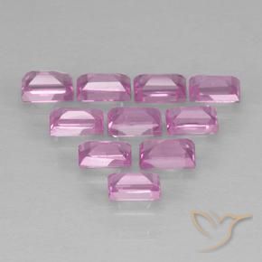 1.08 ct natürliche hellrosa Saphir-Edelsteine, Baguette, VS