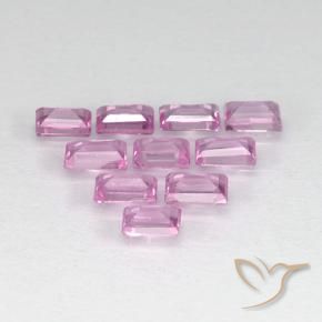 1.02 ct natürliche Helles Royal Lila Pink Saphir-Edelsteine, Baguette, VS