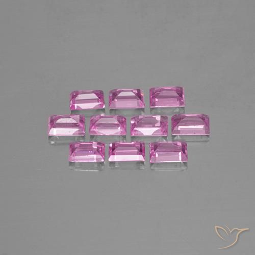 1.15 ct natürliche hellrosa Saphir-Edelsteine, Baguette, VS