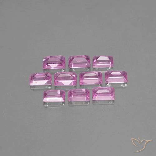 1.19 ct natürliche hellrosa Saphir-Edelsteine, Baguette, VS