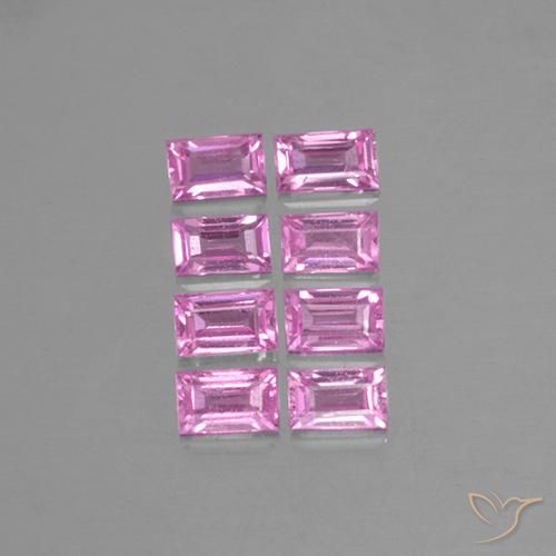 1.03 ct natürliche Helles Royal Lila Pink Saphir-Edelsteine, Baguette, VS