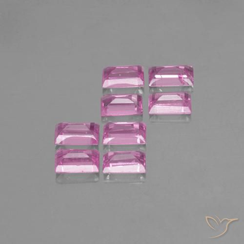 1.03 ct natürliche Helles Royal Lila Pink Saphir-Edelsteine, Baguette, VS