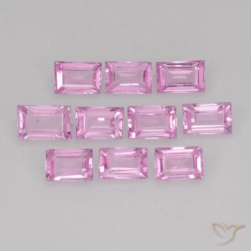 1.05 ct natürliche Sehr helles Royal Purple Pink Saphir-Edelsteine, Baguette, VS