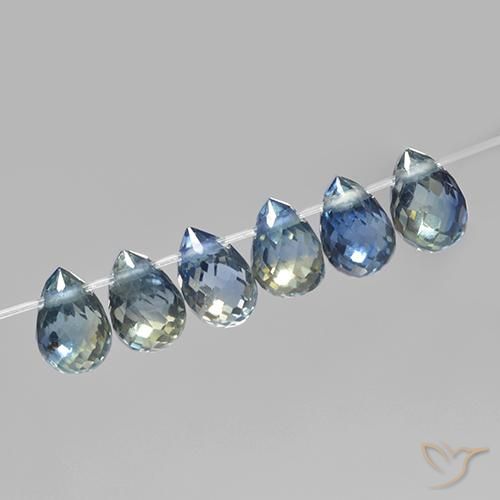 2.19ctw Natürlicher Pastellblau Saphir, Briolette, VS