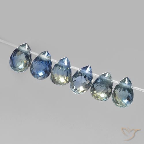 2.19 ct natürliche Pastellblau Saphir-Edelsteine, Briolette, VS