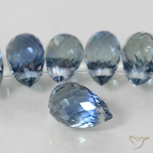 6.43ctw Natürlicher Pastellblau Saphir, Briolette, VS