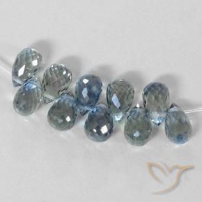 6.43 ct natürliche Pastellblau Saphir-Edelsteine, Briolette, VS