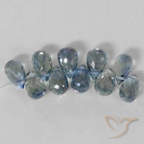 6.43 ct natürliche Pastellblau Saphir-Edelsteine, Briolette, VS