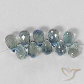 6.03 ct natürliche hellblau Saphir-Edelsteine, Briolette, VS