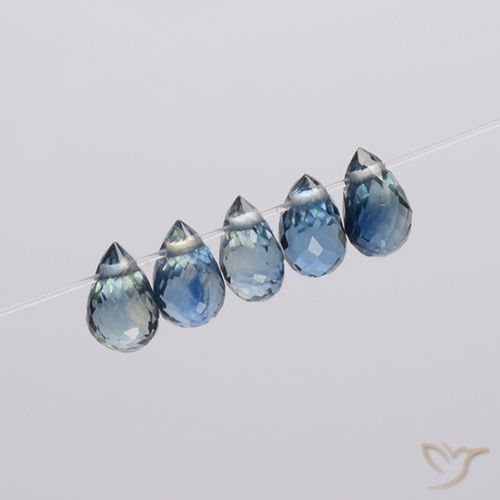 1.83ctw Natürlicher Pastellblau Saphir, Briolette, VS