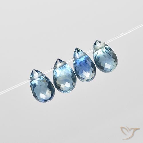 1.96ctw Natürlicher Blau Saphir, Briolette, VS