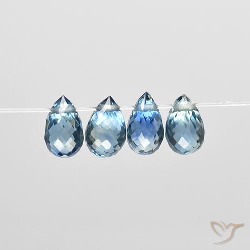 1.96 ct natürliche Blau Saphir-Edelsteine, Briolette, VS