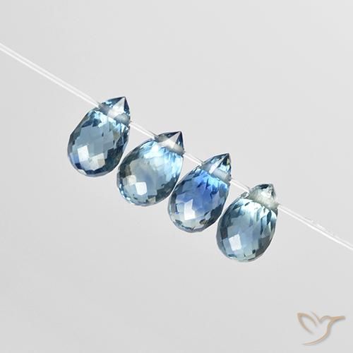 1.96 ct natürliche Blau Saphir-Edelsteine, Briolette, VS