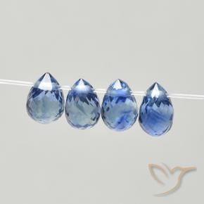 1.72 ct natürliche Mittleres Dunkelblau Saphir-Edelsteine, Briolette, VS