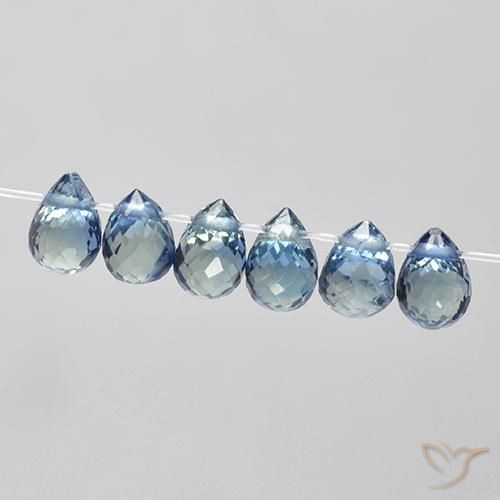2.18 ct natürliche hellblau Saphir-Edelsteine, Briolette, VS